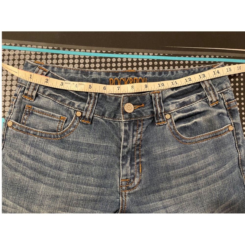 Rock & Roll Denim Boyfriend Womens Bootcut Jeans Western 25x36(actual 34.5) - Picture 9 of 10